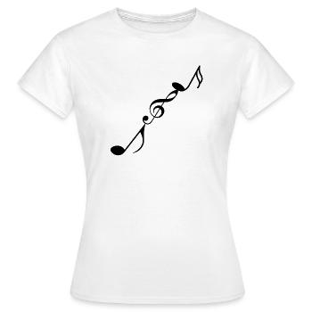 Musiknoten - Frauen T-Shirt - Weiß - Vorne - AI Model Female 172 dark (172cm)