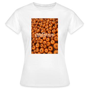 Automne Citrouille d’automne - T-shirt Femme - blanc - Devant - AI Model Female 172 dark (172cm)