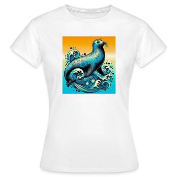 Siegel - Frauen T-Shirt - Weiß - Vorne - AI Model Female 172 dark (172cm)