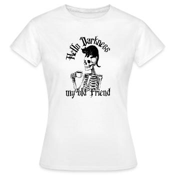 Bonjour Squelette des Ténèbres - T-shirt Femme - blanc - Devant - AI Model Female 172 dark (172cm)