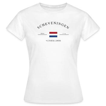 Scheveningen Niederlande Urlaub Souvenir Geschenk - Frauen T-Shirt - Weiß - Vorne - AI Model Female 172 dark (172cm)