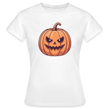Halloween Furious Pumpkin - Women's T-Shirt - white - Front - AI Model Female 172 dark (172cm)