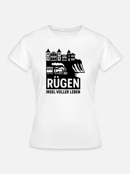 Rügen Insel voller Leben - Frauen T-Shirt - Weiß