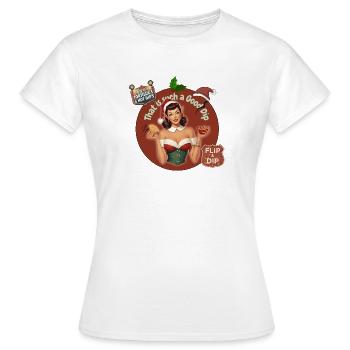 C’EST UNE SI BONNE TREMPETTE - ELFE DE NOËL RÉTRO - T-shirt Femme - blanc - Devant - AI Model Female 172 dark (172cm)