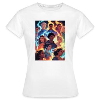 Elementare Feuer- und Eisgruppe - Frauen T-Shirt - Weiß - Vorne - AI Model Female 172 dark (172cm)