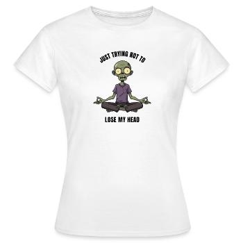 Zombie Zen im Lotussitz Meditation - Frauen T-Shirt - Weiß - Vorne - AI Model Female 172 dark (172cm)