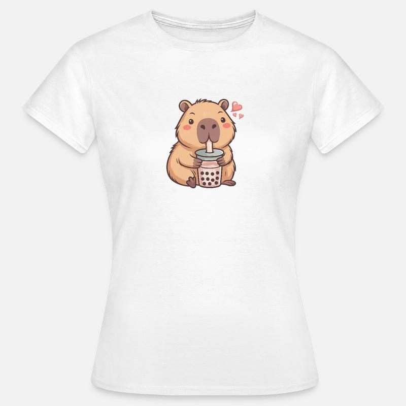 Beaver Bubble Tea Charm - Women's T-Shirt - white