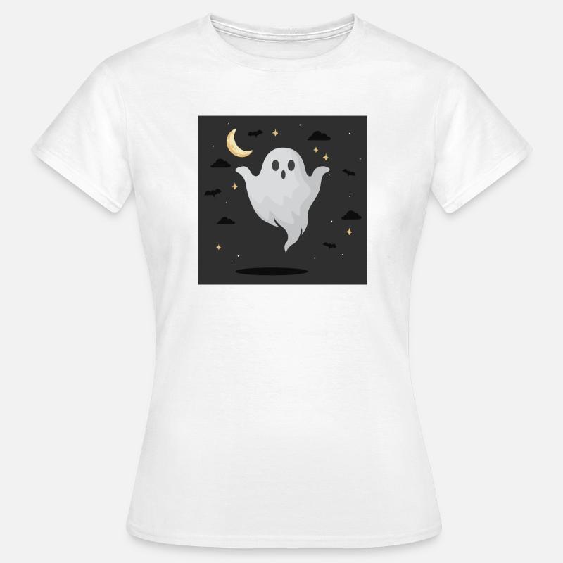 Night Ghost on Dark Background - Women's T-Shirt - white