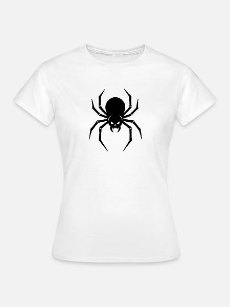 Halloween Spinne | Dunkle Spinne - Frauen T-Shirt - Weiß