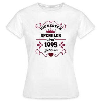 1995 Tinsmith Birthday Colleague Work Colleague - Women's T-Shirt - white - Front - AI Model Female 172 dark (172cm)