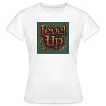 Passez au niveau supérieur - T-shirt Femme - blanc - Devant - AI Model Female 172 dark (172cm)