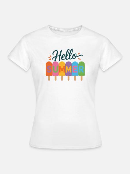 Hallo Sommer - Frauen T-Shirt - Weiß
