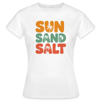 Été - Soleil, sel et sable - T-shirt Femme - blanc - Devant - AI Model Female 172 dark (172cm)