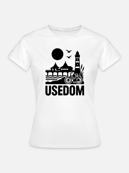 Usedom Insel - Frauen T-Shirt - Weiß