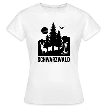 Forêt-Noire - T-shirt Femme - blanc - Devant - AI Model Female 172 dark (172cm)