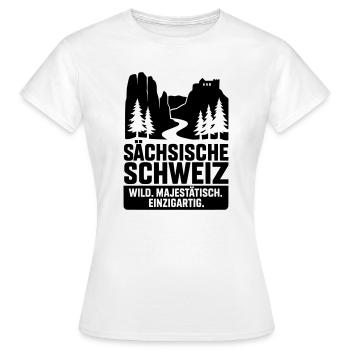 Suisse saxonne - T-shirt Femme - blanc - Devant - AI Model Female 172 dark (172cm)
