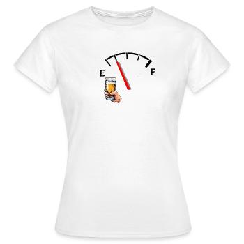 Bier und Panzeranzeige Karikatur - Frauen T-Shirt - Weiß - Vorne - AI Model Female 172 dark (172cm)