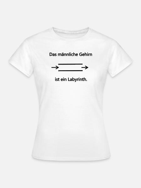 Labyrinth maennlich - Frauen T-Shirt - Weiß