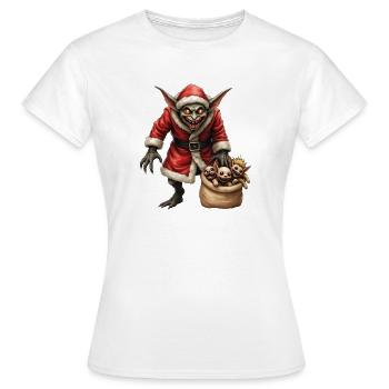 Weihnachtsgoblin mit Kreaturen - Frauen T-Shirt - Weiß - Vorne - AI Model Female 172 dark (172cm)