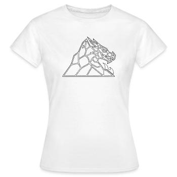 Drachenfels Geometric : Dragon Saga comme vecteur - T-shirt Femme - blanc - Devant - AI Model Female 172 dark (172cm)