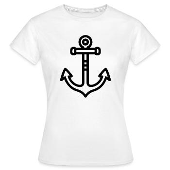 ancre - T-shirt Femme - blanc - Devant - AI Model Female 172 dark (172cm)