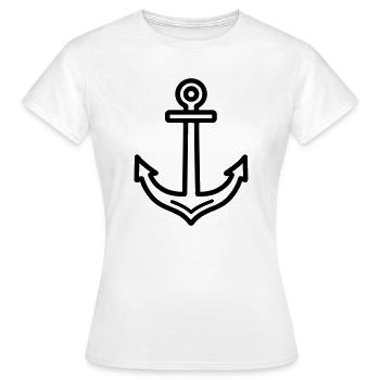 Anker - Frauen T-Shirt - Weiß - Vorne - AI Model Female 172 dark (172cm)