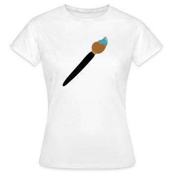 pinceau - T-shirt Femme - blanc - Devant - AI Model Female 172 dark (172cm)