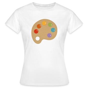 Charme de palette de peinture - T-shirt Femme - blanc - Devant - AI Model Female 172 dark (172cm)
