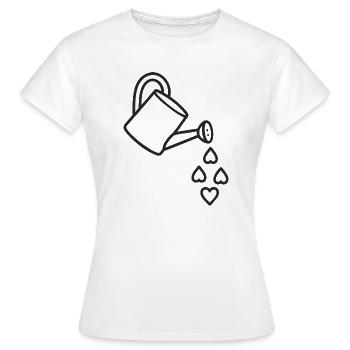 Jardin d'Amour arrosé - T-shirt Femme - blanc - Devant - AI Model Female 172 dark (172cm)