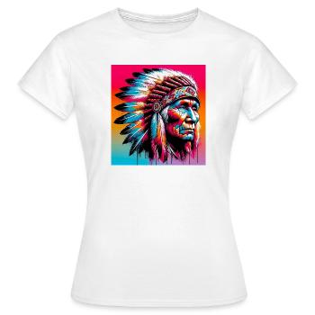 American Indian American - Women's T-Shirt - white - Front - AI Model Female 172 dark (172cm)