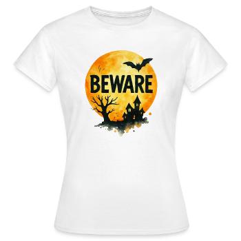 Spooky Haunted House for Halloween - Women's T-Shirt - white - Front - AI Model Female 172 dark (172cm)