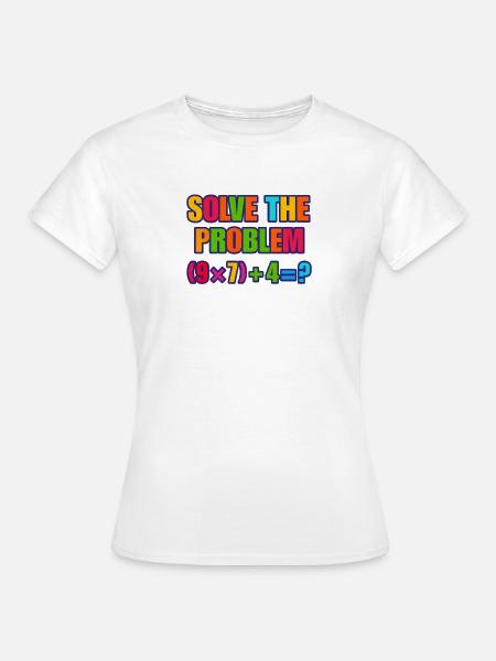 67 Meme, löse das Mathe-Rätsel - Frauen T-Shirt - Weiß