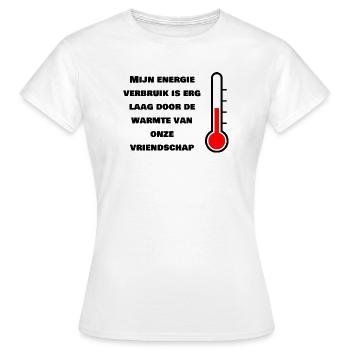 Low energy consumption through friendship - Women's T-Shirt - white - Front - AI Model Female 172 dark (172cm)
