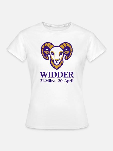 Sternzeichen Widder - Frauen T-Shirt - Weiß