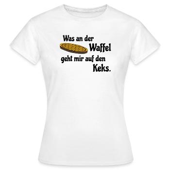 Waffel auf Keks - Frauen T-Shirt - Weiß - Vorne - AI Model Female 172 dark (172cm)