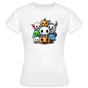 Halloween Party Figures Comic - Women's T-Shirt - white - Front - AI Model Female 172 dark (172cm)