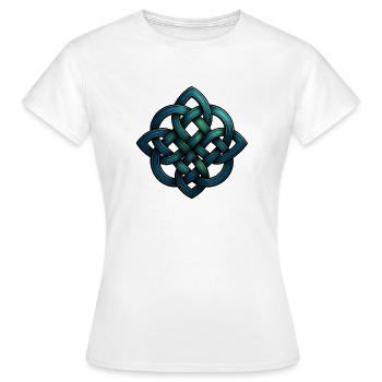 Keltischer Knoten - Frauen T-Shirt - Weiß - Vorne - AI Model Female 172 dark (172cm)