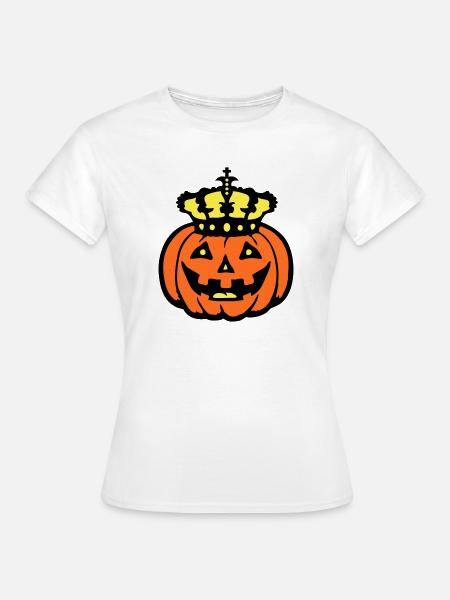 Halloween Kürbiskönig Krone König Kürbis Herrscher - Frauen T-Shirt - Weiß