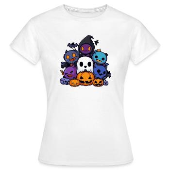 Halloween Party Figures Comic - Women's T-Shirt - white - Front - AI Model Female 172 dark (172cm)