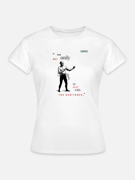 BARITONE PARODY Design 001 - Frauen T-Shirt - Weiß