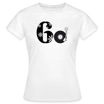 60er Sechzigster Sixties 60. - Frauen T-Shirt - Weiß - Vorne - AI Model Female 172 dark (172cm)