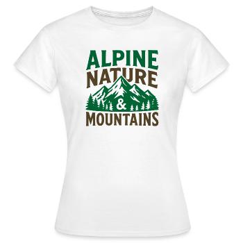 Alpine Berge Natur Landschaftlich T-Shirt - Frauen T-Shirt - Weiß - Vorne - AI Model Female 172 dark (172cm)