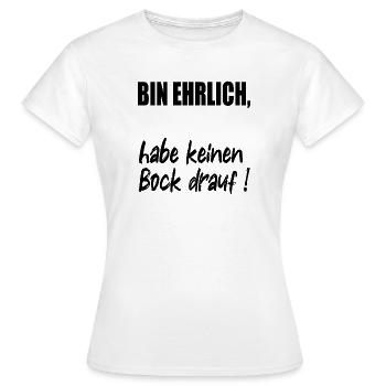 HONESTY NO DESIRE - Women's T-Shirt - white - Front - AI Model Female 172 dark (172cm)