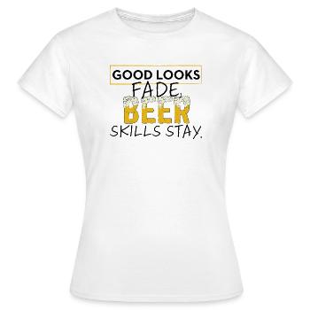 Cruche en mousse de bière Dire - T-shirt Femme - blanc - Devant - AI Model Female 172 dark (172cm)