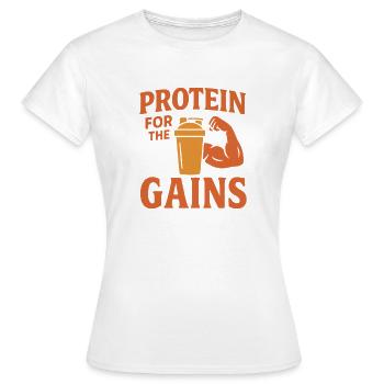 Protéines pour la musculation - T-shirt Femme - blanc - Devant - AI Model Female 172 dark (172cm)