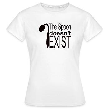 La cuillère n’existe pas - T-shirt Femme - blanc - Devant - AI Model Female 172 dark (172cm)