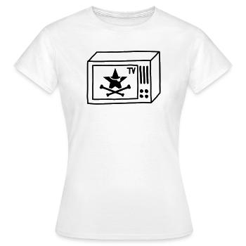 Pirate TV – Free TV & Punk Style - Women's T-Shirt - white - Front - AI Model Female 172 dark (172cm)
