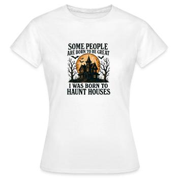 Halloween - Spukhaus - Geist - Frauen T-Shirt - Weiß - Vorne - AI Model Female 172 dark (172cm)