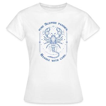 Scorpion Passion Signe du zodiaque Cadeau Astrologie Art - T-shirt Femme - blanc - Devant - AI Model Female 172 dark (172cm)