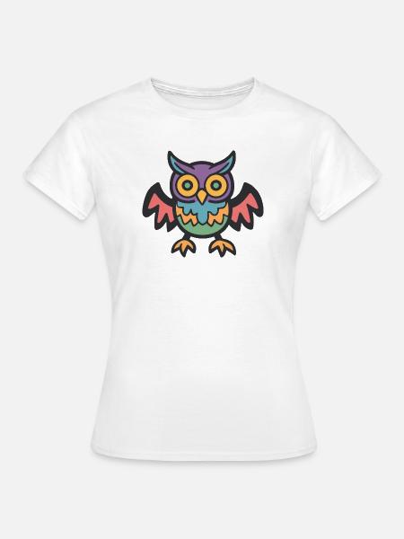 Eule Halloween Zombie - Frauen T-Shirt - Weiß